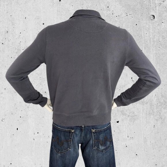 Red Canoe Cessna Airplane Sweatshirt Medium Gray Spell Out Full Zip Pockets - Picture 6 of 7